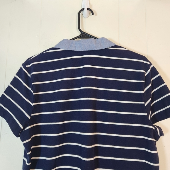 Tommy Hilfiger Blue Striped Layered Polo Size XL Anchor - Picture 10 of 16
